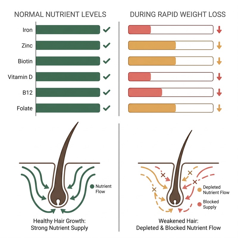 GLP-1 nutritional depletion versus general population baseline